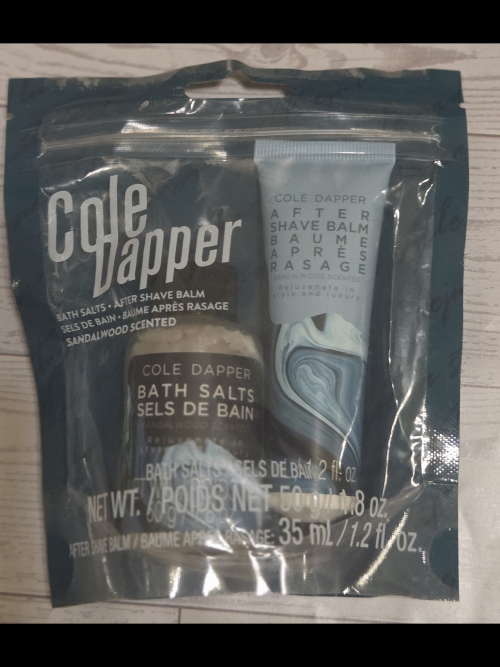 Cole Dapper Sandalwood After Shave Balm & Bath Salts Set - Teal